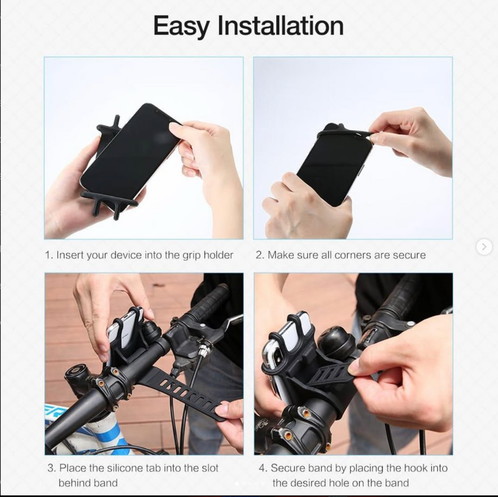 Phone holder for bicycles