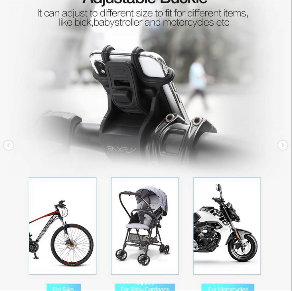 Phone holder for bicycles