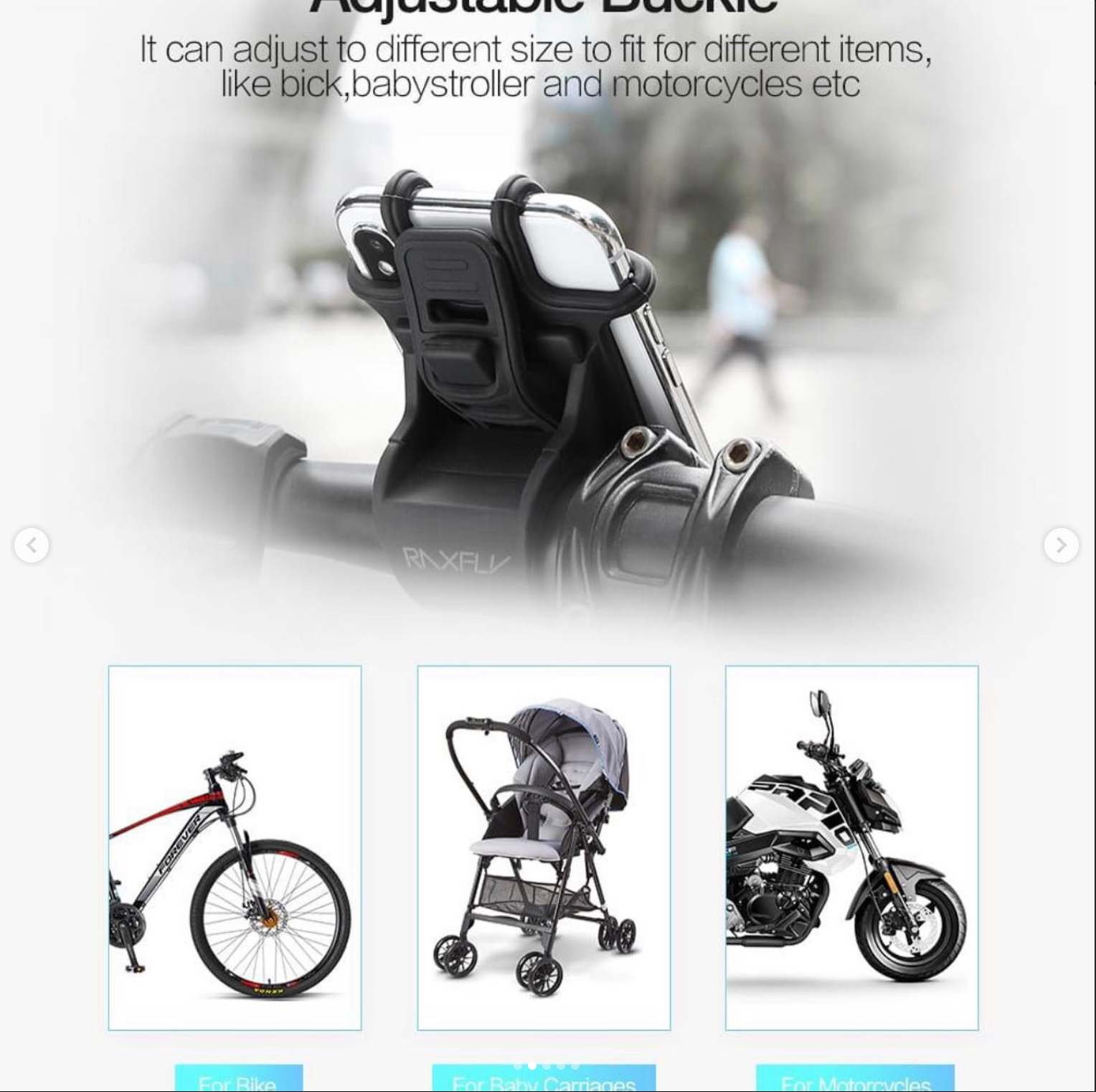 Phone holder for bicycles