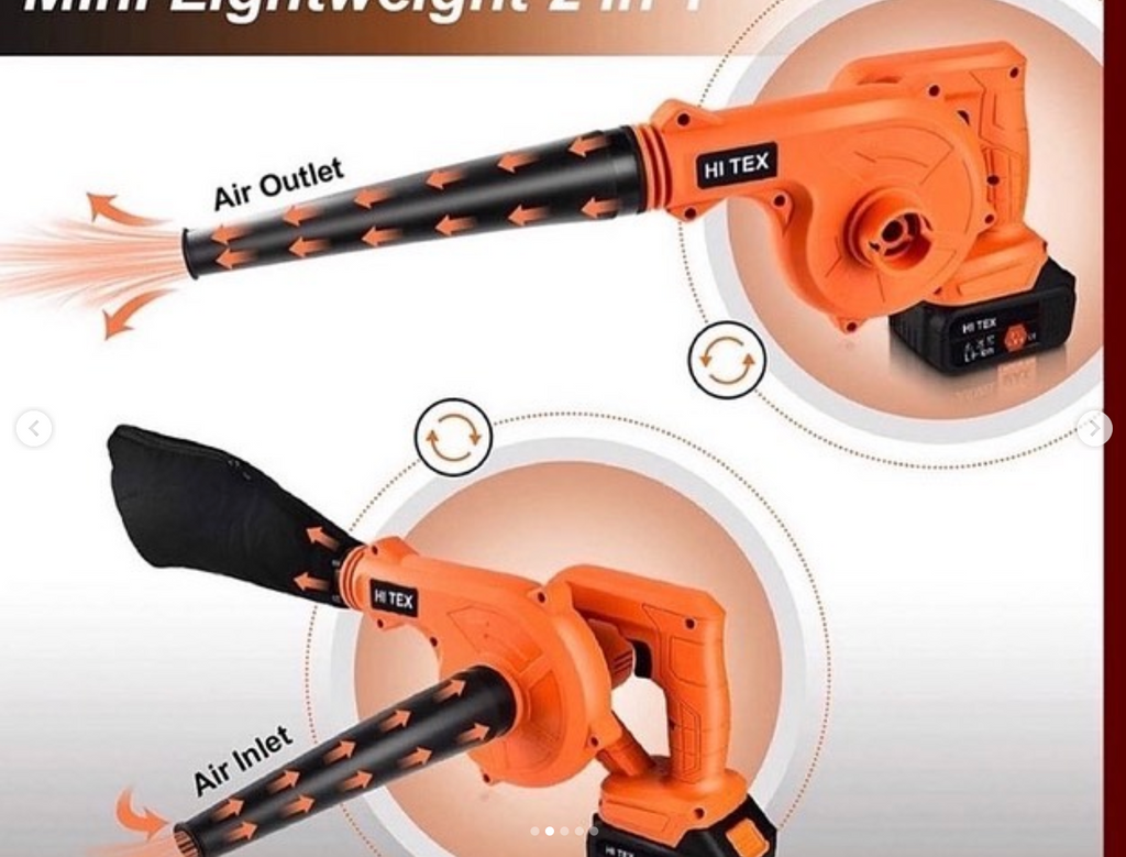 Air blower with a bag with all its tools