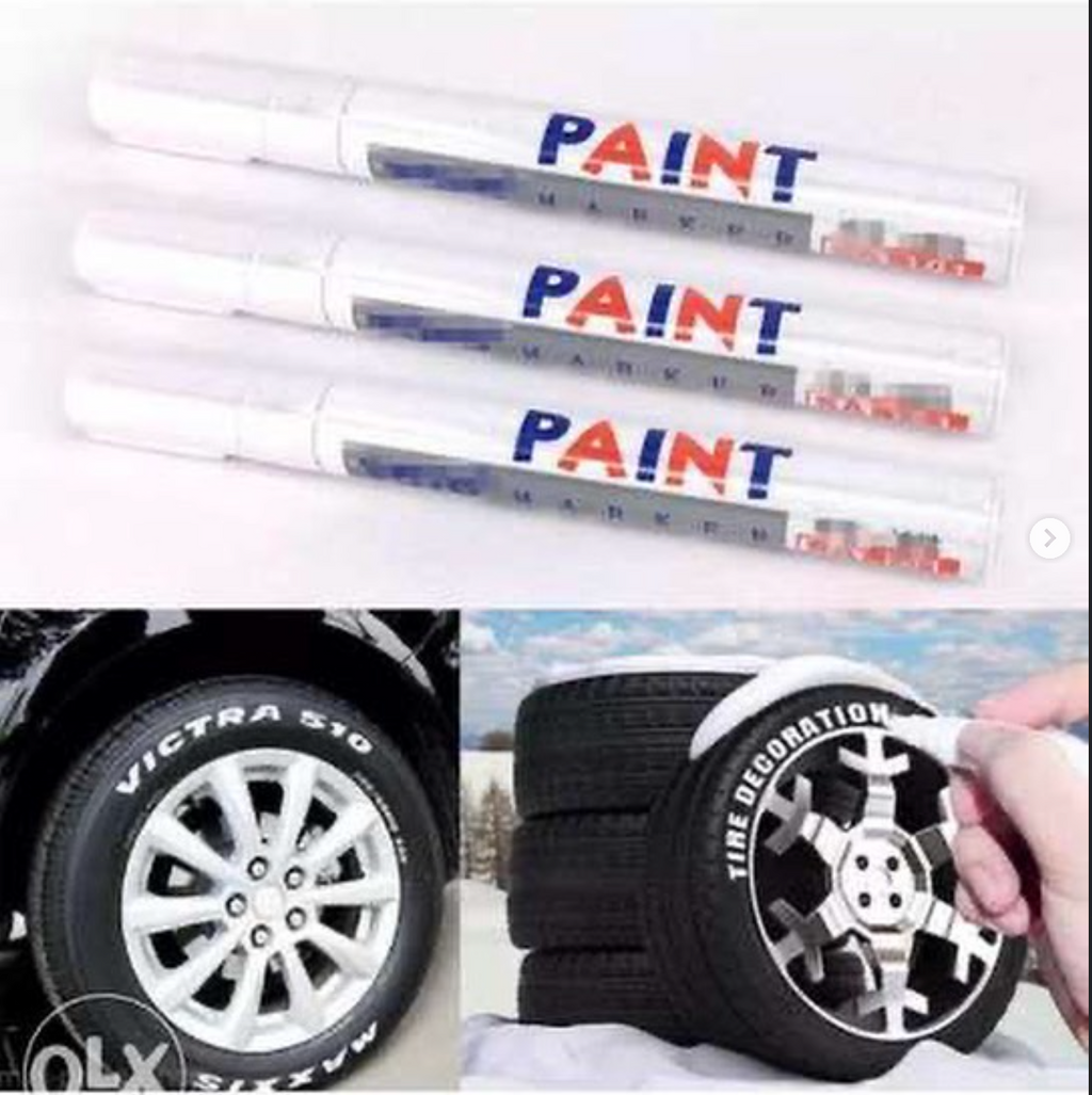 Tire paint pen, available colors: white and red