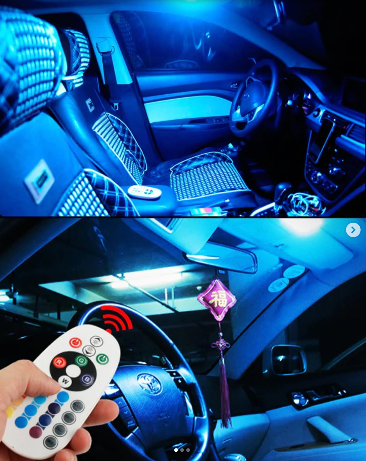 I wish the car interior had a color control panel that could be adjusted using a remote control.