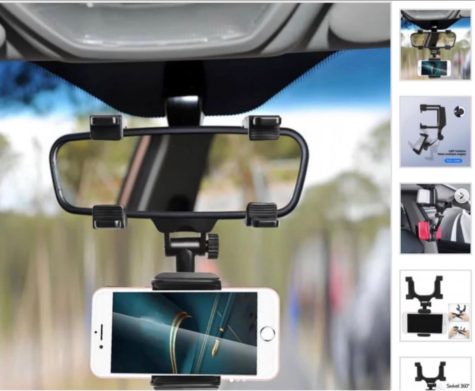 Easy to install and convenient to clean. It can be used on your rearview mirror to provide you with hands-free viewing and communication.