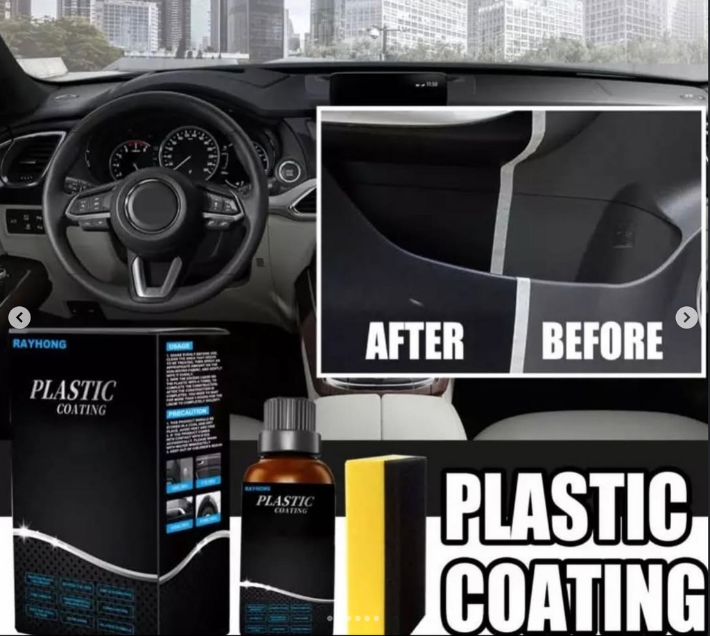 Automobile Group Car Plastic Parts Refurbishing Agent with Sponge Refurbishment Interior Maintenance Supplies Plastic Paste Coating 50ml Bottle